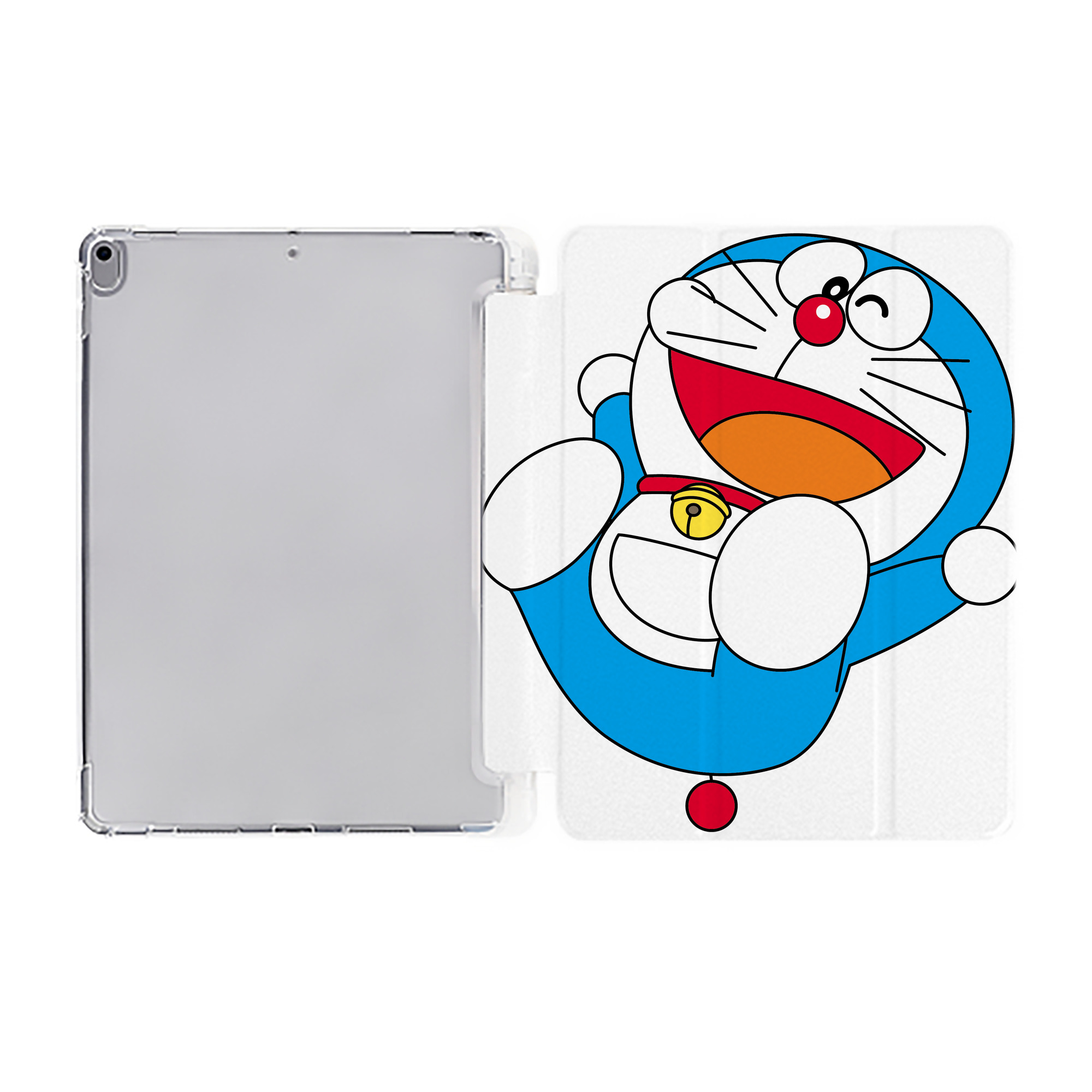 （画像用） ドラえもん Doraemon IPad ケース ペン収納付き 三つ折りスタンド PUレザー×シリコン 対応機種9.5/10.5/10.9インチ